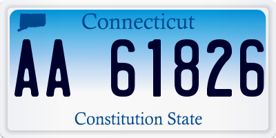 CT license plate AA61826