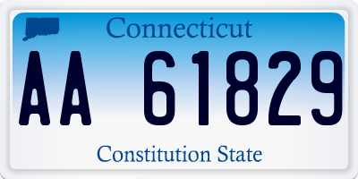 CT license plate AA61829