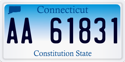 CT license plate AA61831