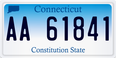 CT license plate AA61841