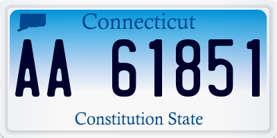 CT license plate AA61851