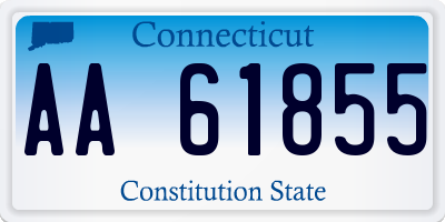 CT license plate AA61855