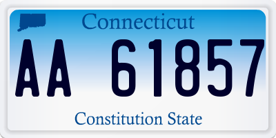 CT license plate AA61857