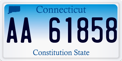 CT license plate AA61858