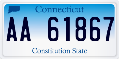 CT license plate AA61867