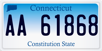 CT license plate AA61868