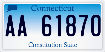 CT license plate AA61870