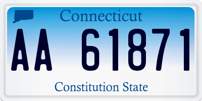 CT license plate AA61871