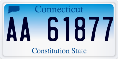 CT license plate AA61877