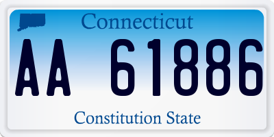 CT license plate AA61886