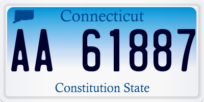 CT license plate AA61887