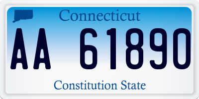 CT license plate AA61890