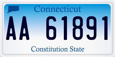 CT license plate AA61891