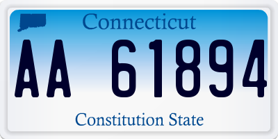 CT license plate AA61894