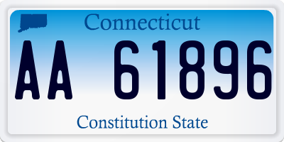 CT license plate AA61896