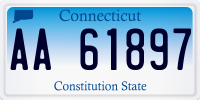 CT license plate AA61897