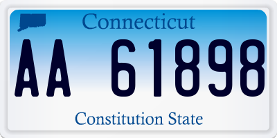 CT license plate AA61898