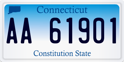 CT license plate AA61901