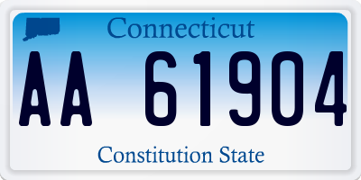 CT license plate AA61904