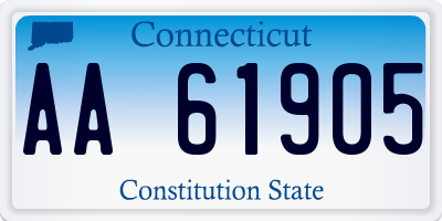 CT license plate AA61905