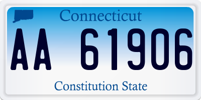 CT license plate AA61906