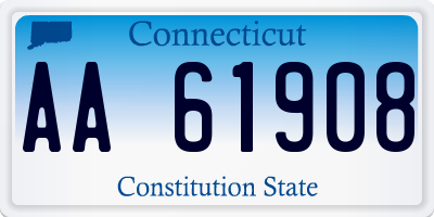 CT license plate AA61908