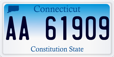 CT license plate AA61909