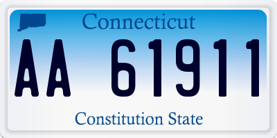 CT license plate AA61911