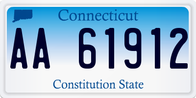 CT license plate AA61912