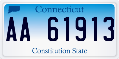 CT license plate AA61913