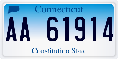 CT license plate AA61914