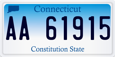 CT license plate AA61915