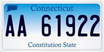 CT license plate AA61922