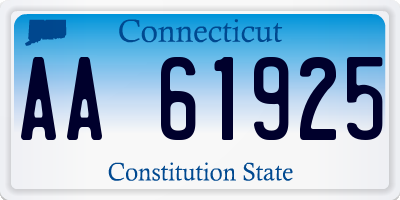 CT license plate AA61925