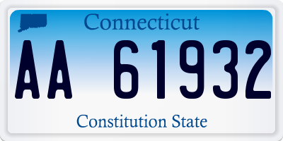 CT license plate AA61932