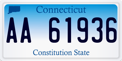 CT license plate AA61936