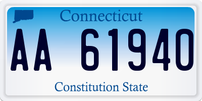 CT license plate AA61940