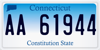 CT license plate AA61944