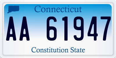 CT license plate AA61947