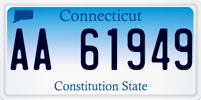 CT license plate AA61949