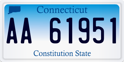 CT license plate AA61951