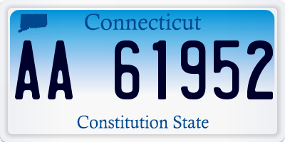 CT license plate AA61952