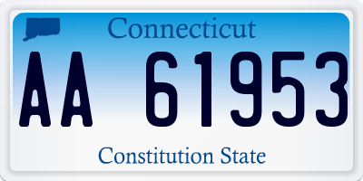 CT license plate AA61953