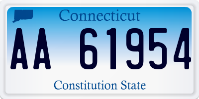 CT license plate AA61954