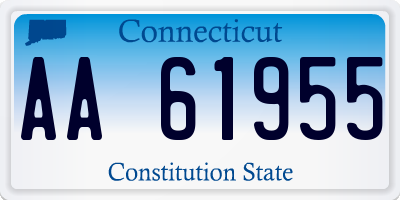 CT license plate AA61955