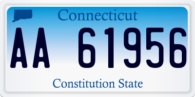 CT license plate AA61956