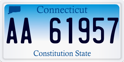 CT license plate AA61957