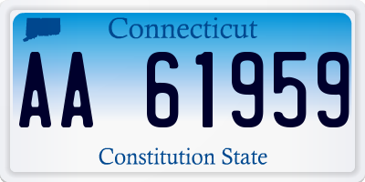 CT license plate AA61959