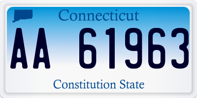 CT license plate AA61963