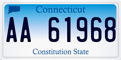 CT license plate AA61968